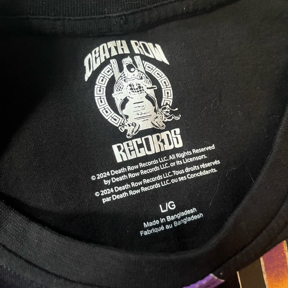 Snoop Dogg Death Row Records Black and Purple Graphic T-Shirt - Picture 2 of 6
